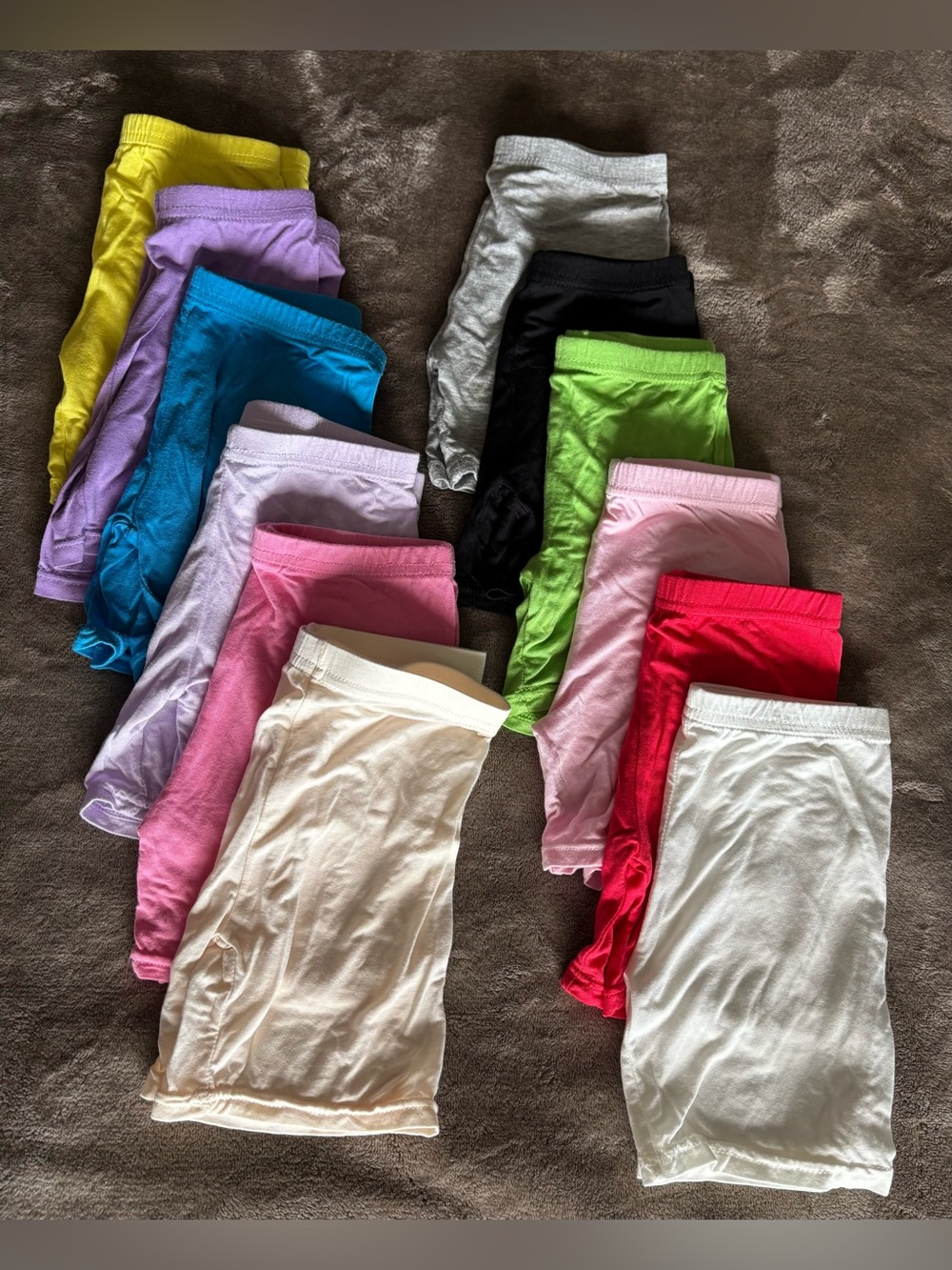 Set of 12 Assorted Girls Seamless Shorts - Multi Color Pack